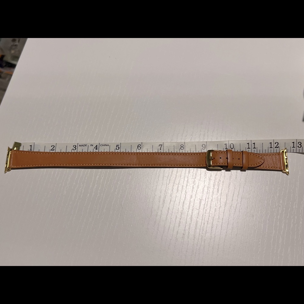 Watch band for Apple 38mm watch.  Brown  leather / double wrap.